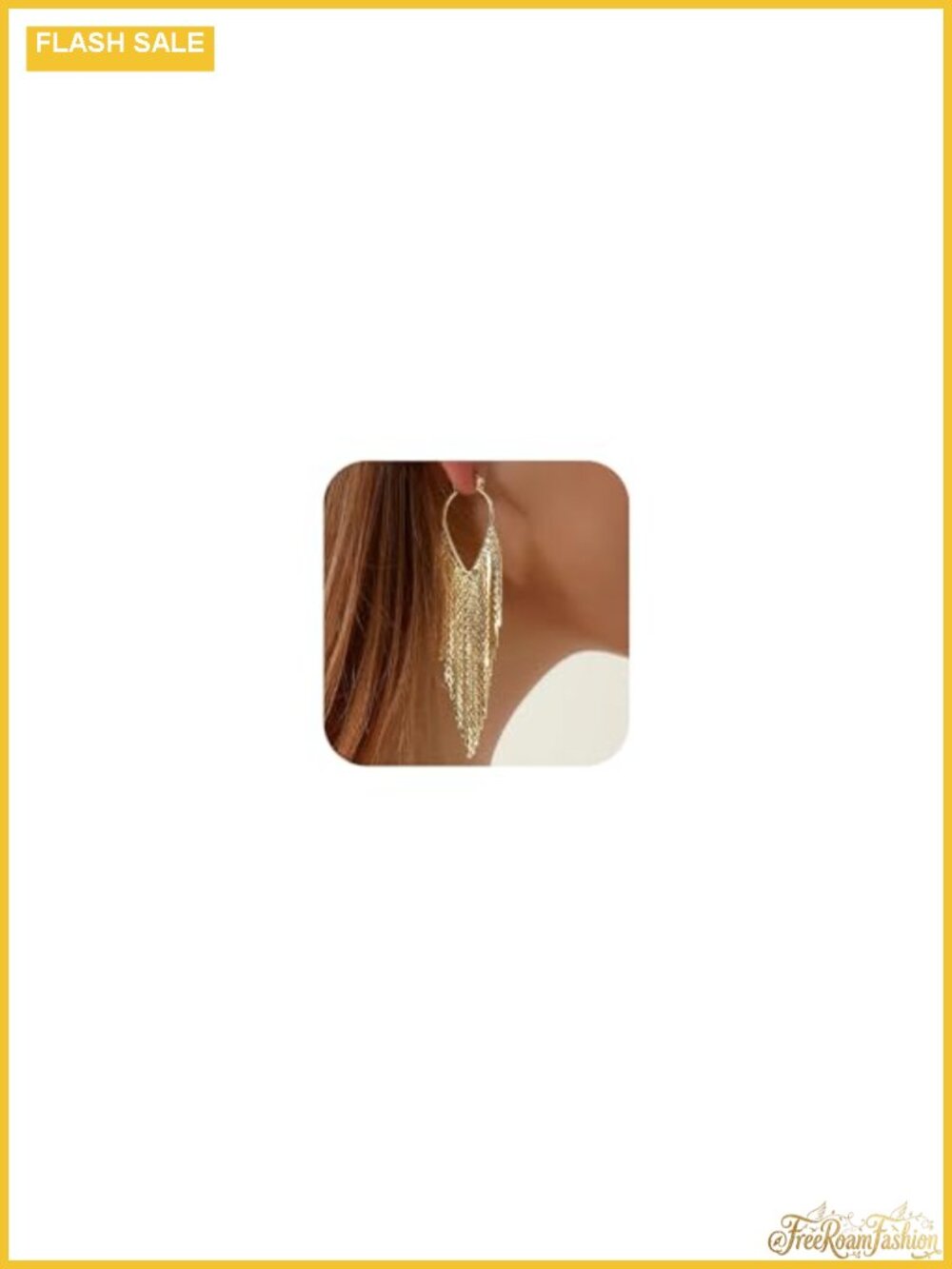 14k Gold Plated Dangle Tassel Earrings Formal Fringe Chandelier